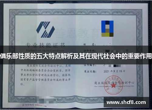 俱乐部性质的五大特点解析及其在现代社会中的重要作用 俱乐部性质的五大特点解析及其在现代社会中的重要作用